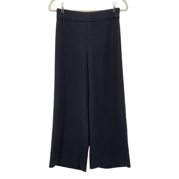 Allsaints Arya Trouser Black Cropped Wide Leg Pants Womens 2 - Picture 1 of 7